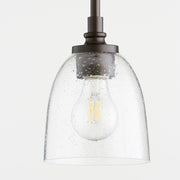 Quorum Home Quorum - 3122-286 - One Light Pendant - Oiled Bronze w/ Clear/Seeded