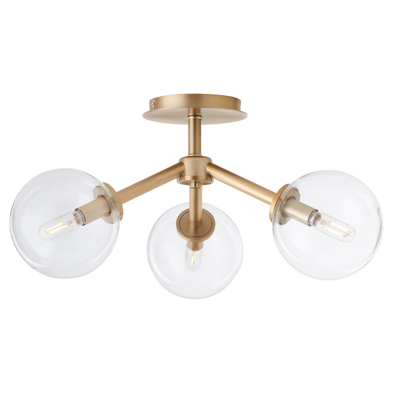 Quorum Home Quorum - 3132-21-80 - Three Light Ceiling Mount - Aged Brass
