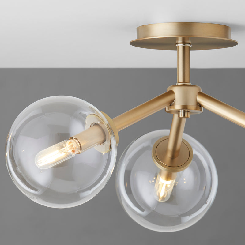 Quorum Home Quorum - 3132-21-80 - Three Light Ceiling Mount - Aged Brass