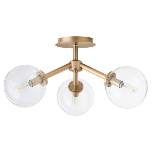 Quorum Home Quorum - 3132-21-80 - Three Light Ceiling Mount - Aged Brass