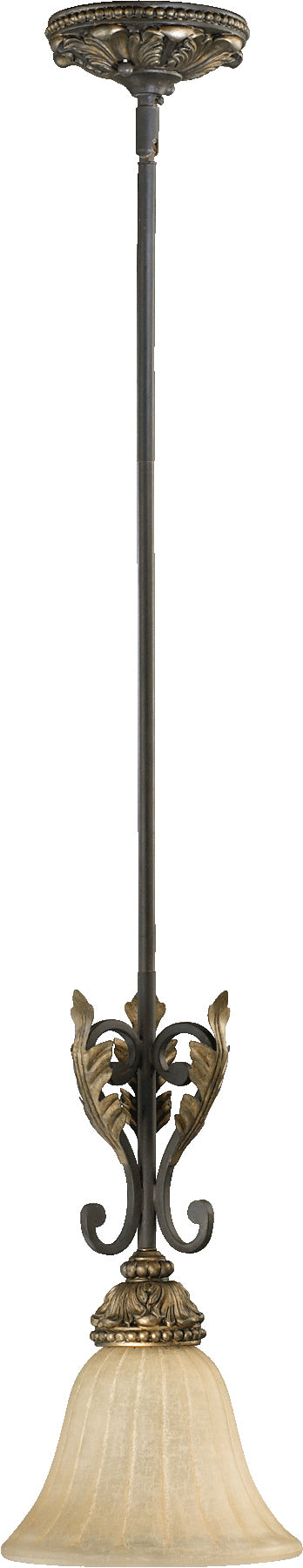 Quorum Home Quorum - 3157-44 - One Light Pendant - Toasted Sienna With Mystic Silver