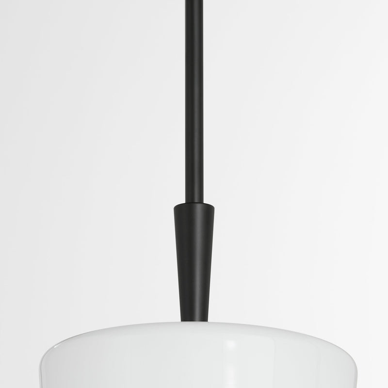 Goodwin 8" Pendant W/ Opal - Matte Black