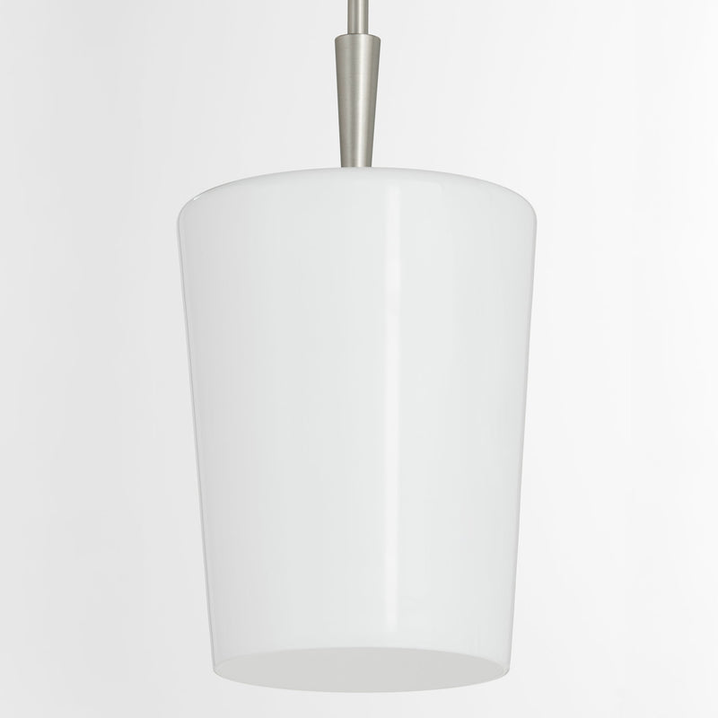 Goodwin 8" Pendant W/ Opal - Satin Nickel