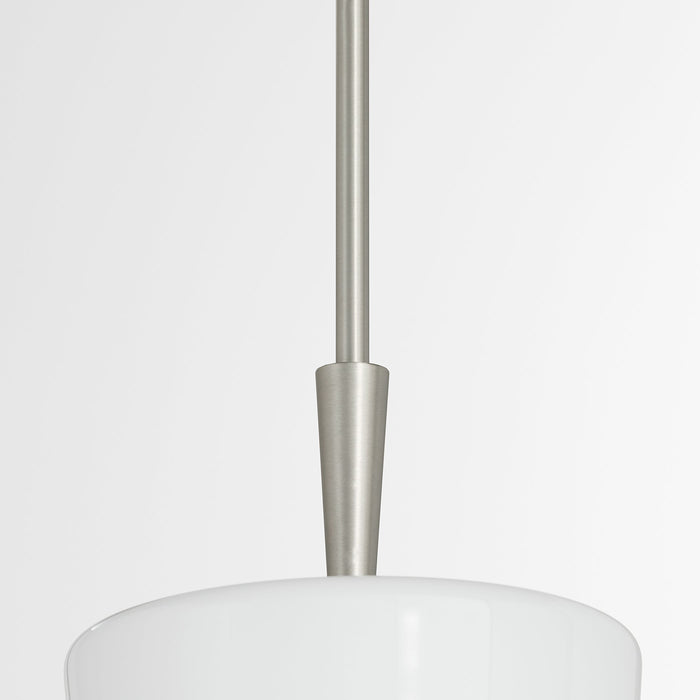Goodwin 8" Pendant W/ Opal - Satin Nickel