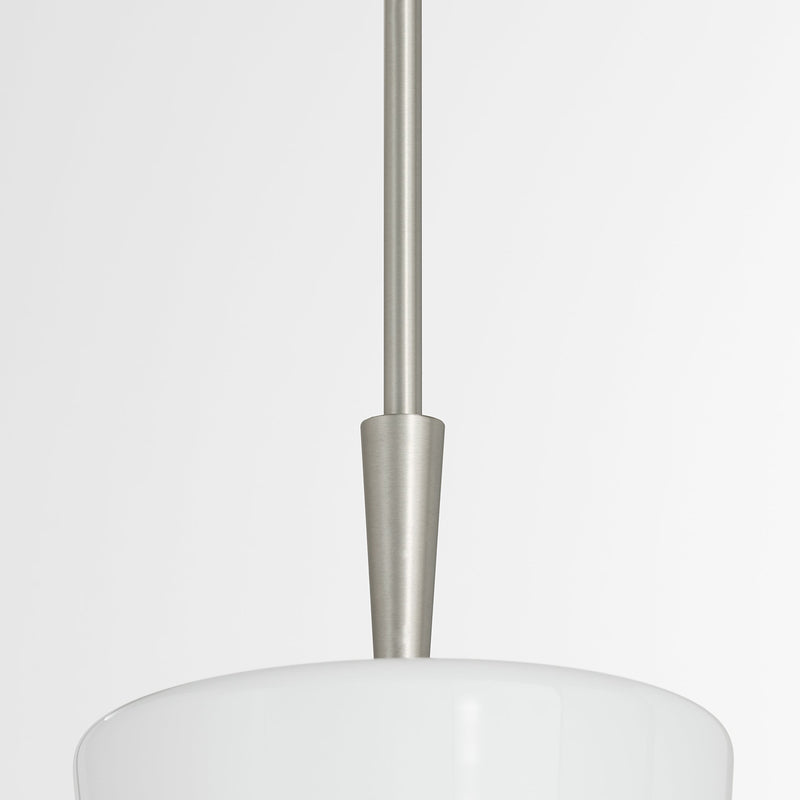 Goodwin 8" Pendant W/ Opal - Satin Nickel