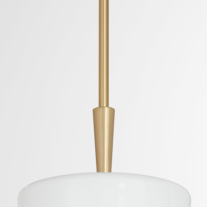 Goodwin 8" Pendant W/ Opal - Aged Brass