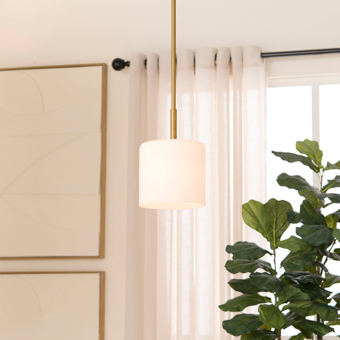 RUTHERFORD 1 Light Pendant - Brushed Brass
