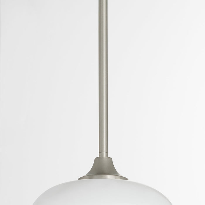 Raymond 1 Light Opal Pendant - Satin Nickel