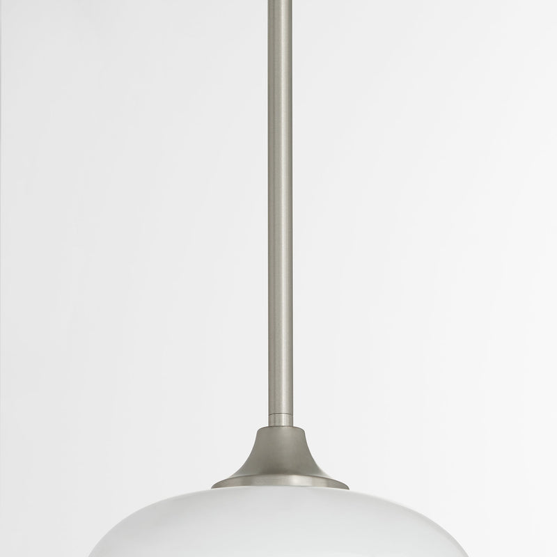 Raymond 1 Light Opal Pendant - Satin Nickel
