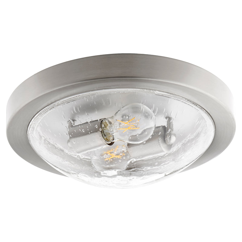 Quorum Home Quorum - 3502-13-65 - Two Light Ceiling Mount - Satin Nickel w/ Clear/Seeded