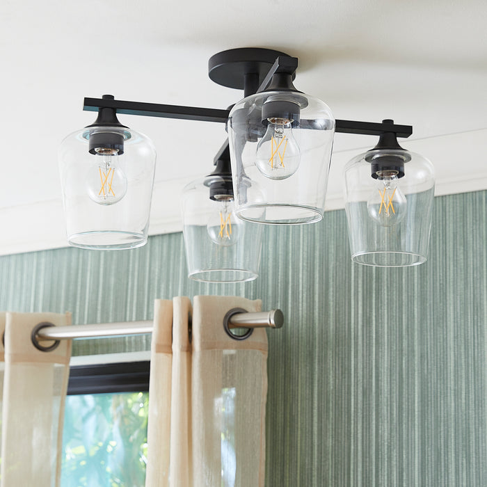 Quorum Home Quorum - 358-4-59 - Four Light Ceiling Mount - Matte Black