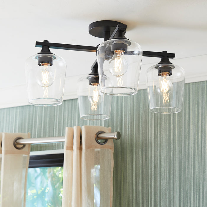 Quorum Home Quorum - 358-4-59 - Four Light Ceiling Mount - Matte Black