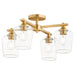 Quorum Home Quorum - 358-4-80 - Four Light Ceiling Mount - Aged Brass