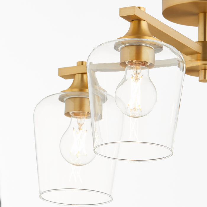 Quorum Home Quorum - 358-4-80 - Four Light Ceiling Mount - Aged Brass