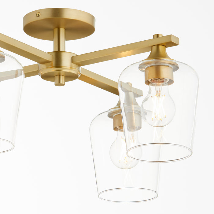 Quorum Home Quorum - 358-4-80 - Four Light Ceiling Mount - Aged Brass