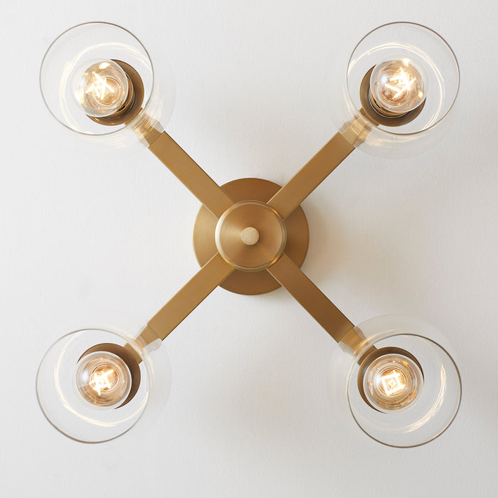 Quorum Home Quorum - 358-4-80 - Four Light Ceiling Mount - Aged Brass