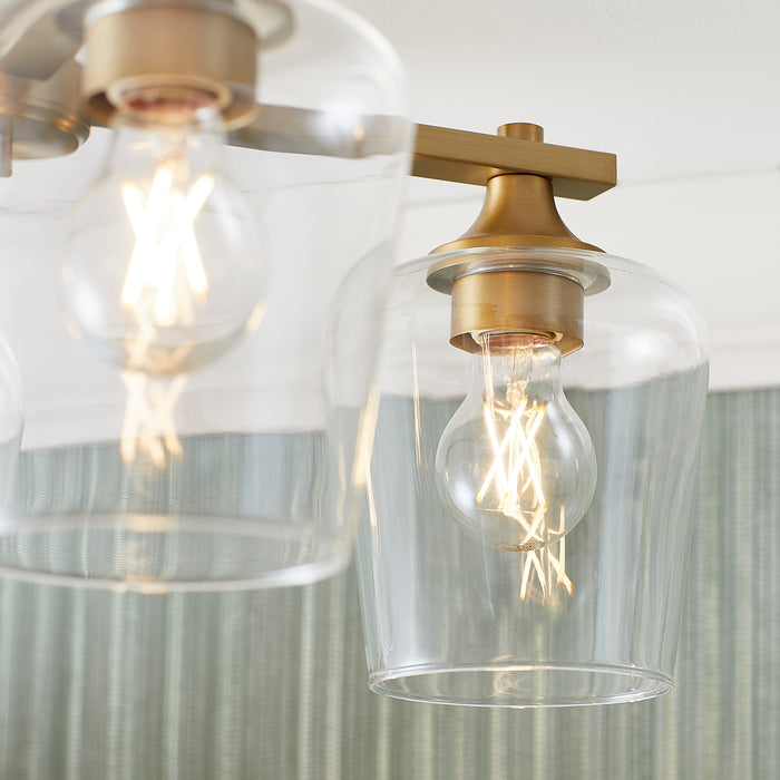 Quorum Home Quorum - 358-4-80 - Four Light Ceiling Mount - Aged Brass