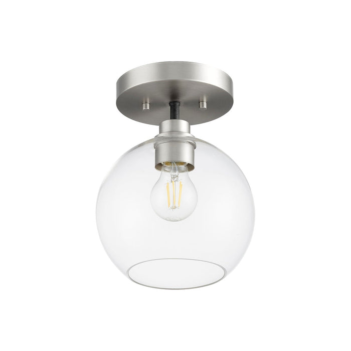 Clarion 1-Light Black/Satin Nickel Ceiling Mount