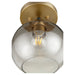 Quorum Home Quorum - 372-1-6980 - One Light Ceiling Mount - Textured Black w/ Aged Brass