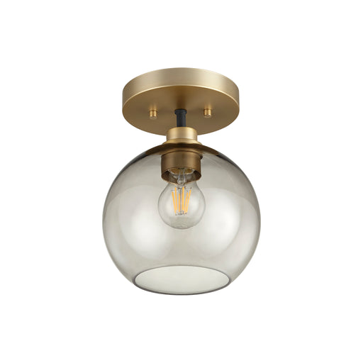 Quorum Home Quorum - 372-1-6980 - One Light Ceiling Mount - Textured Black w/ Aged Brass
