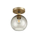 Quorum Home Quorum - 372-1-6980 - One Light Ceiling Mount - Textured Black w/ Aged Brass