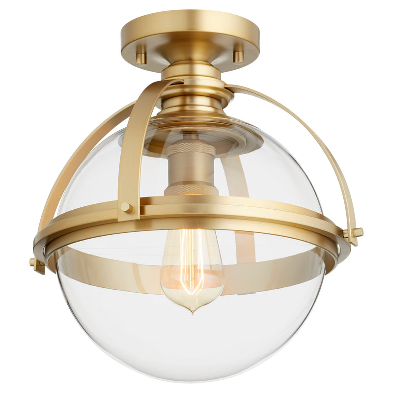 Quorum Home Quorum - 38-13-80 - One Light Ceiling Mount - Aged Brass