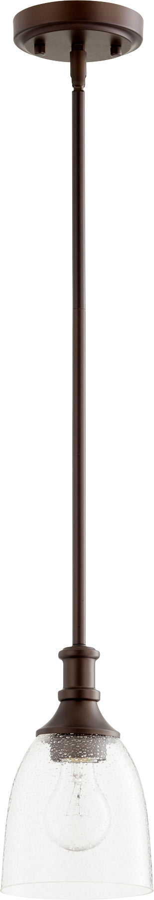 Quorum Home Quorum - 3811-186 - One Light Pendant - Oiled Bronze w/ Clear/Seeded