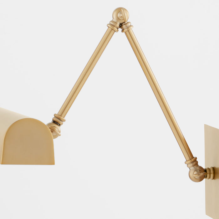 Quorum Home Quorum - 411-15-80 - Two Light Picture Light - Aged Brass
