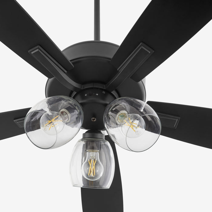 OVATION 3 Light Clear Glass - Matte Black / Walnut