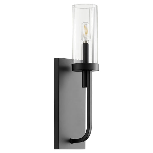 Quorum Home Quorum - 501-1-69 - One Light Wall Mount - Textured Black w/ Clear Fluted Glass