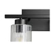 Quorum Home Quorum - 501-2-69 - Two Light Vanity - Textured Black w/ Clear Fluted Glass