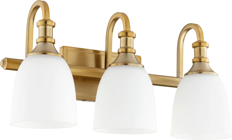 Quorum Home Quorum - 5011-3-80 - Three Light Vanity - Aged Brass