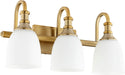 Quorum Home Quorum - 5011-3-80 - Three Light Vanity - Aged Brass