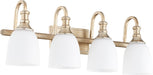 Quorum Home Quorum - 5011-4-60 - Four Light Vanity - Aged Silver Leaf