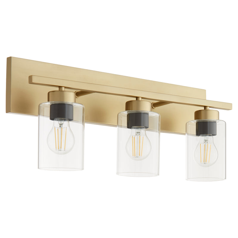 Quorum Home Quorum - 5012-3-80 - Three Light Vanity - Aged Brass