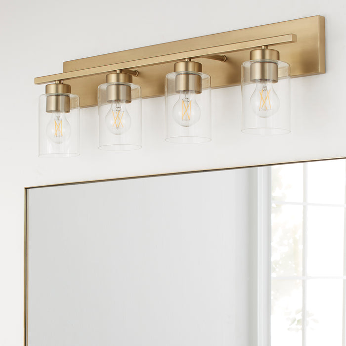 Quorum Home Quorum - 5012-4-80 - Four Light Vanity - Aged Brass