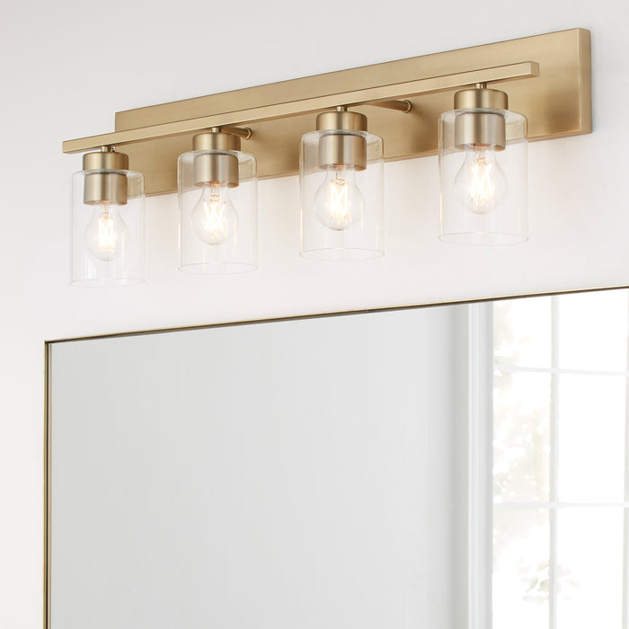 Quorum Home Quorum - 5012-4-80 - Four Light Vanity - Aged Brass