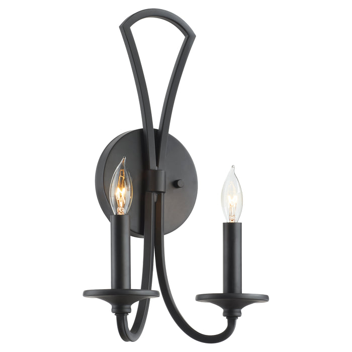Quorum Home Quorum - 5021-2-59 - Two Light Wall Mount - Matte Black
