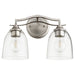 Quorum Home Quorum - 5027-2-265 - Two Light Vanity - Satin Nickel w/ Clear/Seeded