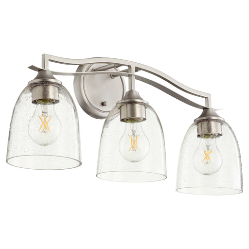 Quorum Home Quorum - 5027-3-265 - Three Light Vanity - Satin Nickel w/ Clear/Seeded