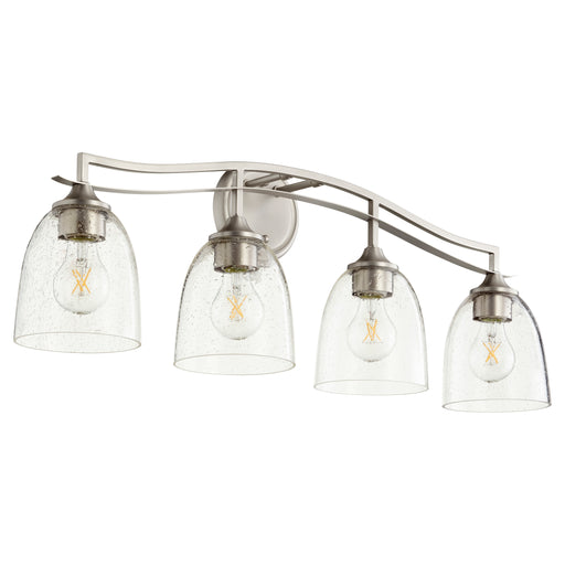 Quorum Home Quorum - 5027-4-265 - Four Light Vanity - Satin Nickel w/ Clear/Seeded