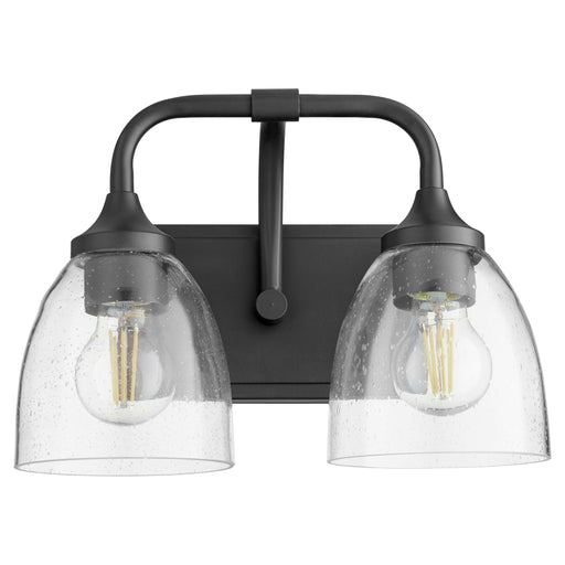 Quorum Home Quorum - 5059-2-259 - Two Light Vanity - Matte Black w/ Clear/Seeded
