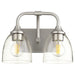 Quorum Home Quorum - 5059-2-265 - Two Light Vanity - Satin Nickel w/ Clear/Seeded
