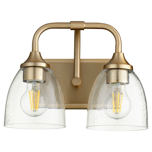 Quorum Home Quorum - 5059-2-280 - Two Light Vanity - Aged Brass w/ Clear/Seeded