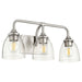 Quorum Home Quorum - 5059-3-265 - Three Light Vanity - Satin Nickel w/ Clear/Seeded