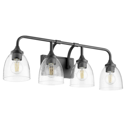 Quorum Home Quorum - 5059-4-259 - Four Light Vanity - Matte Black w/ Clear/Seeded