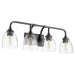 Quorum Home Quorum - 5059-4-259 - Four Light Vanity - Matte Black w/ Clear/Seeded