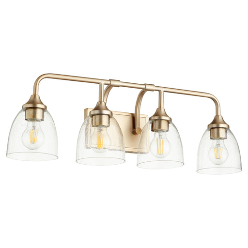 Quorum Home Quorum - 5059-4-280 - Four Light Vanity - Aged Brass w/ Clear/Seeded