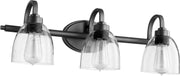 Quorum Home Quorum - 5060-3-69 - Three Light Vanity - Textured Black w/ Clear/Seeded