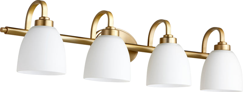 Quorum Home Quorum - 5060-4-180 - Four Light Vanity - Aged Brass